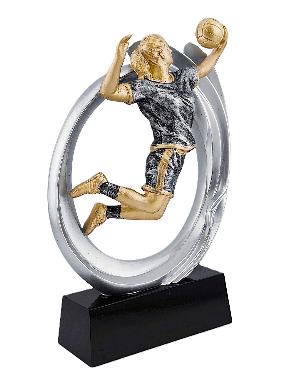 DRX006-BOX (12szt)  Statuetka SIATKÓWKA KOBIET - seria WOW !, odlew 3D, wysokość H-170mm, W-120mm - WOMAN'S VALLEYBAL