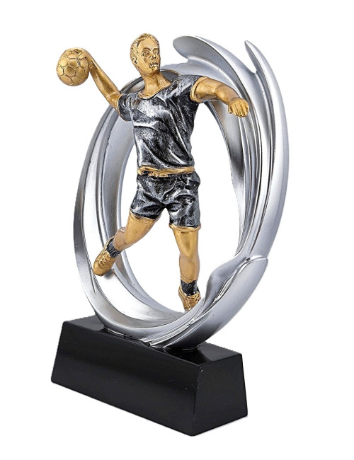 DRX007  Statuetka PIŁKA RĘCZNA - seria WOW !, odlew 3D, odlew 3D, wysokość H-170mm, W-120mm - MAN'S HANDBALL
