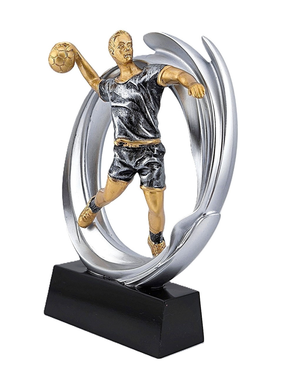DRX007-BOX (12szt)  Statuetka PIŁKA RĘCZNA - seria WOW !, odlew 3D, odlew 3D, wysokość H-170mm, W-120mm - MAN'S HANDBALL