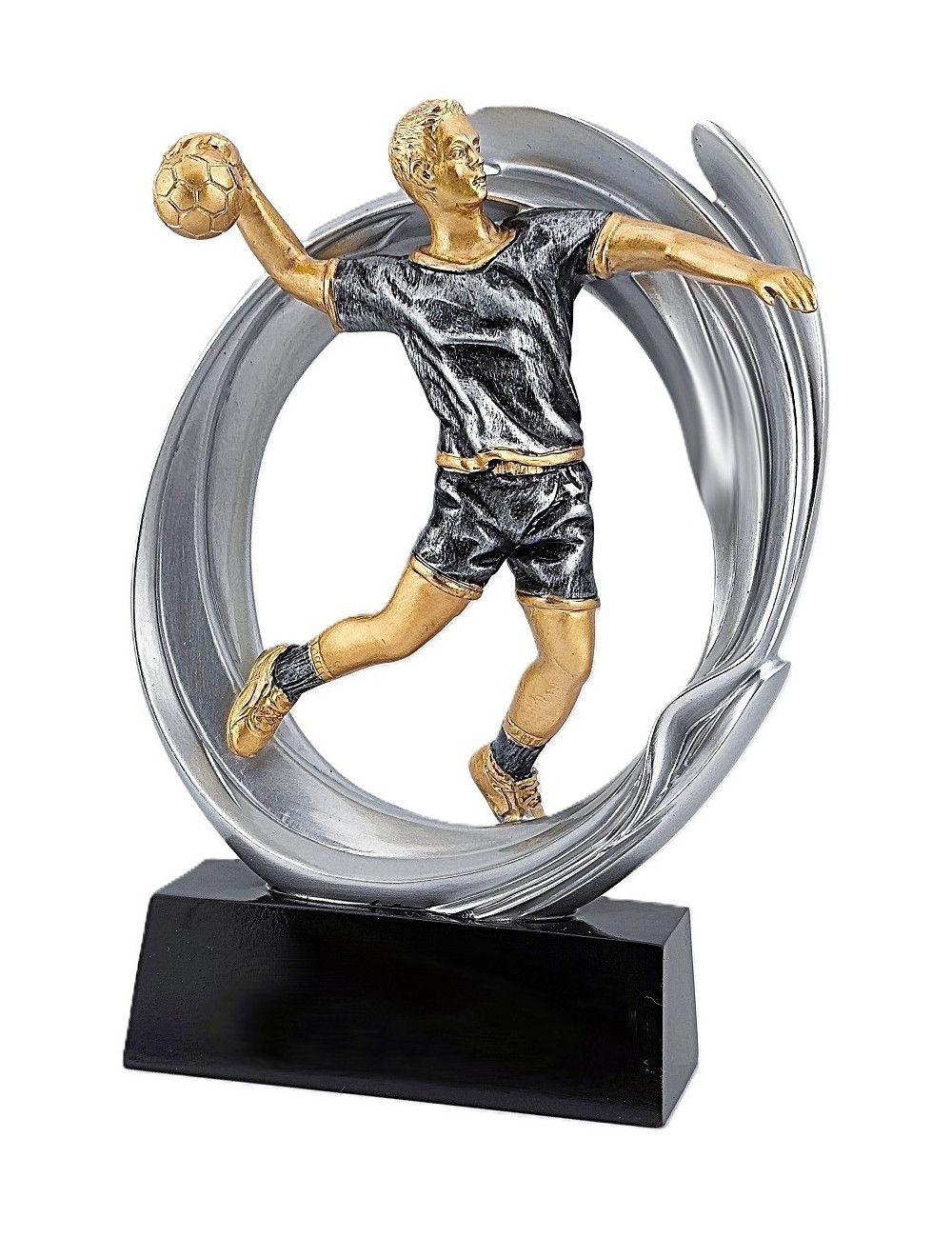 DRX007-BOX (12szt)  Statuetka PIŁKA RĘCZNA - seria WOW !, odlew 3D, odlew 3D, wysokość H-170mm, W-120mm - MAN'S HANDBALL