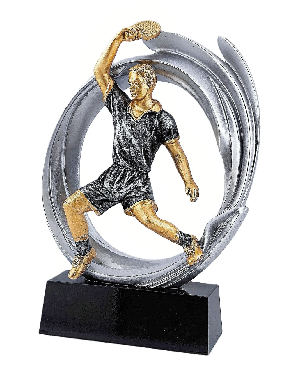 DRX008  Statuetka TENIS STOŁOWY - seria WOW !, odlew 3D, wysokość H-170mm, W-120mm - TABLE TENNIS