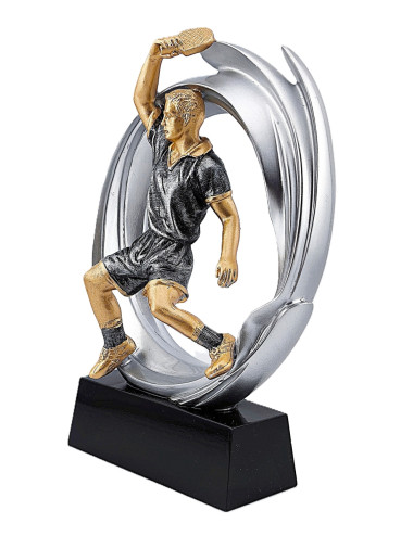 DRX008-BOX (12szt)  Statuetka TENIS STOŁOWY - seria WOW !, odlew 3D, wysokość H-170mm, W-120mm - TABLE TENNIS