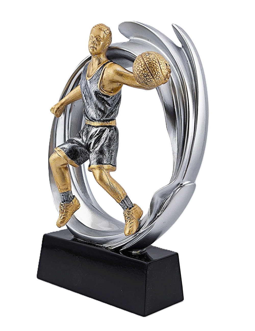 DRX009  Statuetka KOSZYKÓWKA - seria WOW !, odlew 3D, wysokość H-170mm, W-120mm - MAN'S BASKETBALL
