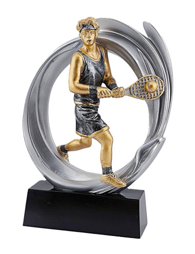 DRX011  Statuetka TENIS ZIEMNY - seria WOW !, odlew 3D, wysokość H-170mm, W-120mm - MAN'S TENNIS