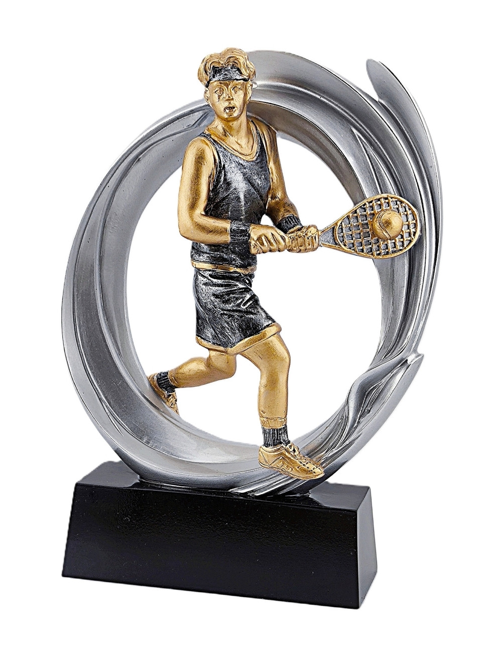 DRX011-BOX (12szt)  Statuetka TENIS ZIEMNY - seria WOW !, odlew 3D, wysokość H-170mm, W-120mm - MAN'S TENNIS