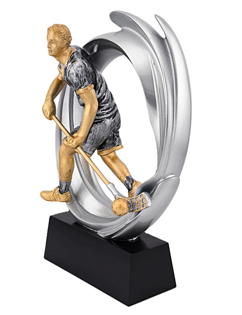 DRX013  Statuetka UNIHOKEJ - seria WOW !, odlew 3D, wysokość H-170mm, W-120mm - FLOORBALL