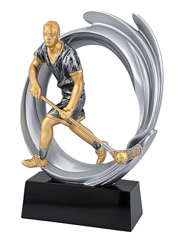 DRX013  Statuetka UNIHOKEJ - seria WOW !, odlew 3D, wysokość H-170mm, W-120mm - FLOORBALL