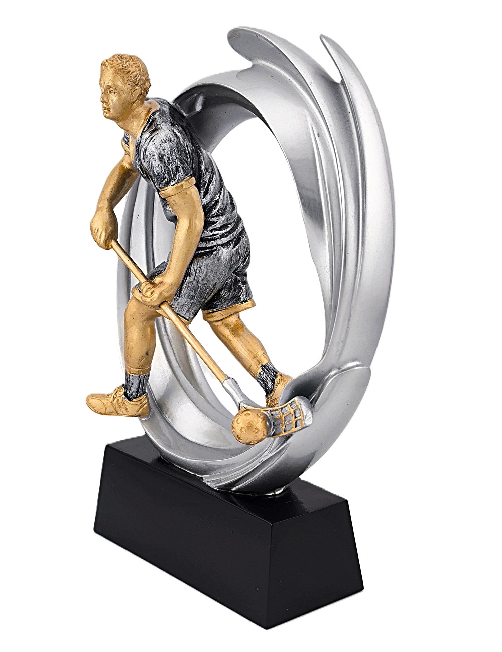 DRX013-BOX (12szt)  Statuetka UNIHOKEJ - seria WOW !, odlew 3D, wysokość H-170mm, W-120mm - FLOORBALL