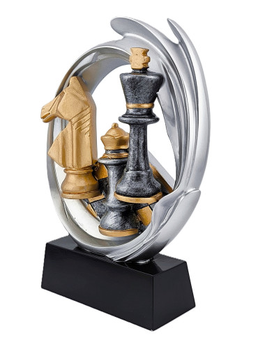 DRX016  Statuetka SZACHY - seria WOW !, odlew 3D, wysokość H-170mm, W-120mm - CHESS