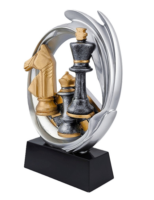 DRX016  Statuetka SZACHY - seria WOW !, odlew 3D, wysokość H-170mm, W-120mm - CHESS
