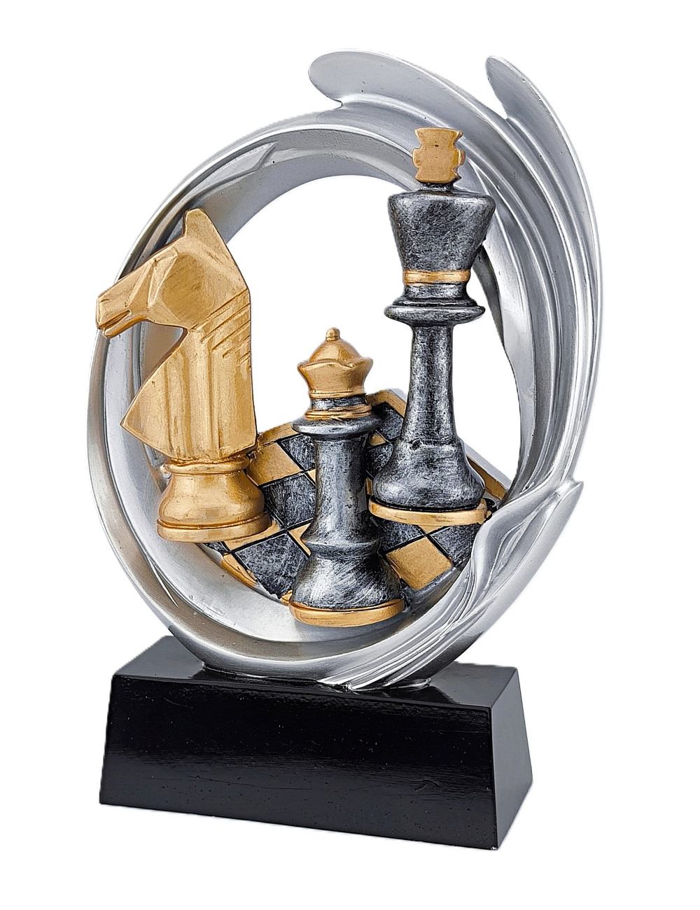 DRX016  Statuetka SZACHY - seria WOW !, odlew 3D, wysokość H-170mm, W-120mm - CHESS