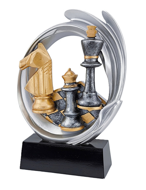 DRX016  Statuetka SZACHY - seria WOW !, odlew 3D, wysokość H-170mm, W-120mm - CHESS