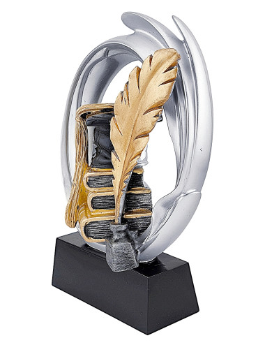 DRX018  Statuetka SZKOŁA, NAUKA, ABSOLWENT - seria WOW !, odlew 3D, wysokość H-170mm, W-120mm - SCHOOL - GRADUATE