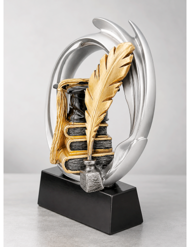 DRX018  Statuetka SZKOŁA, NAUKA, ABSOLWENT - seria WOW !, odlew 3D, wysokość H-170mm, W-120mm - SCHOOL - GRADUATE