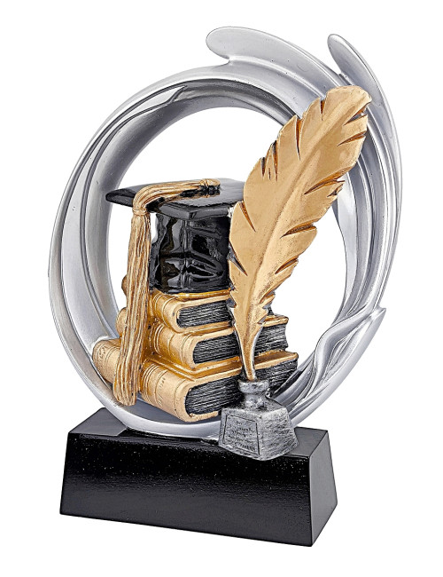 DRX018-BOX (12szt)  Statuetka SZKOŁA, NAUKA, ABSOLWENT - seria WOW !, odlew 3D, wysokość H-170mm, W-120mm - SCHOOL - GRADUATE
