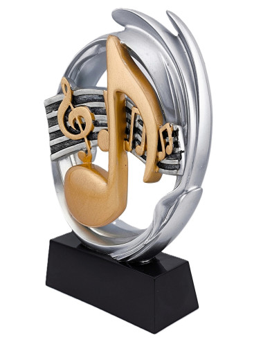 DRX019  Statuetka MUZYKA - seria WOW !, odlew 3D, wysokość H-170mm, W-120mm - MUSIC