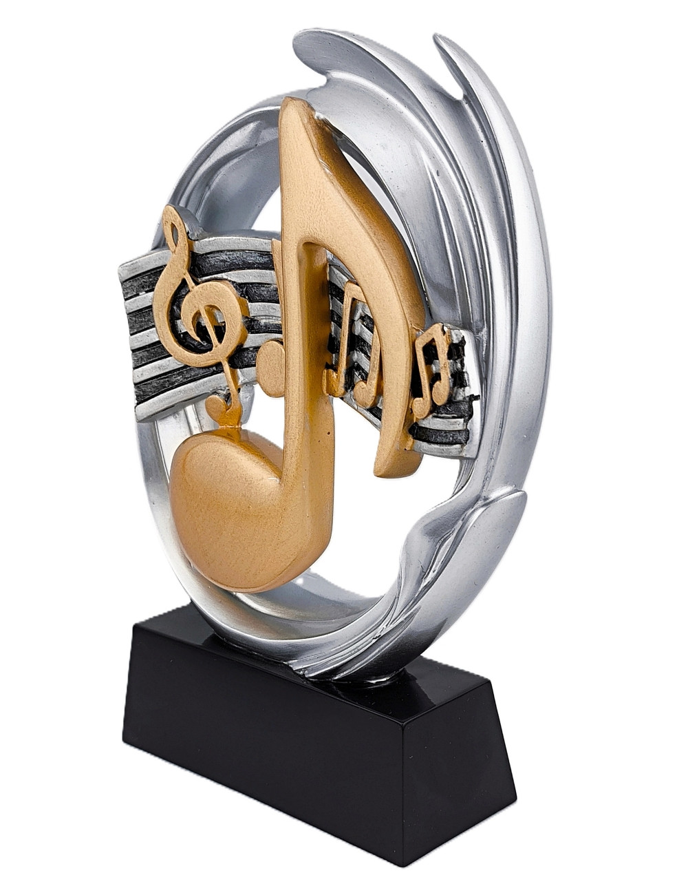 DRX019  Statuetka MUZYKA - seria WOW !, odlew 3D, wysokość H-170mm, W-120mm - MUSIC