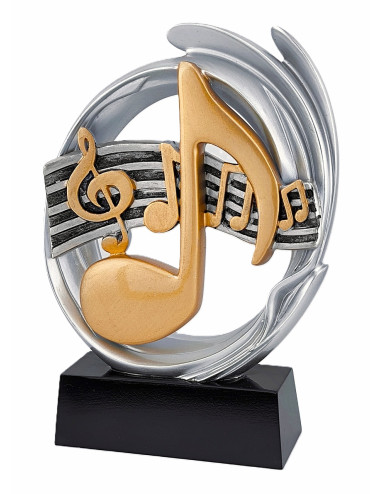DRX019  Statuetka MUZYKA - seria WOW !, odlew 3D, wysokość H-170mm, W-120mm - MUSIC