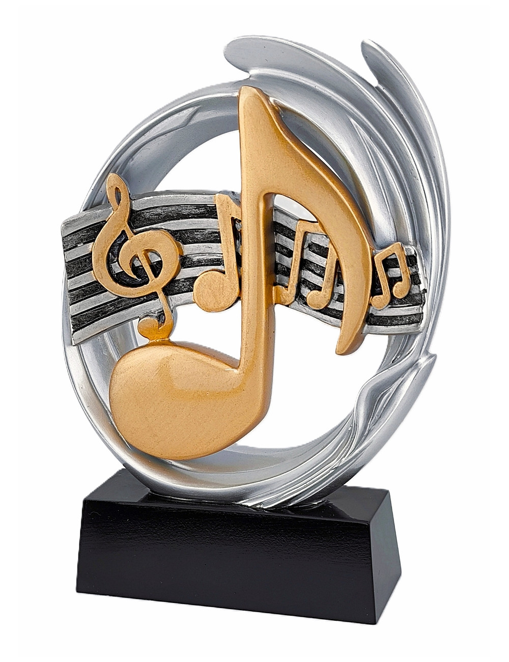 DRX019  Statuetka MUZYKA - seria WOW !, odlew 3D, wysokość H-170mm, W-120mm - MUSIC