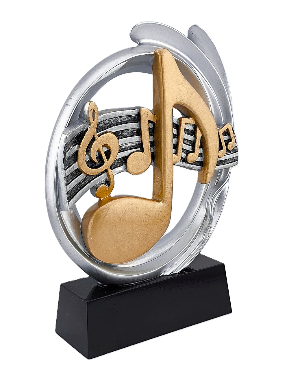 DRX019  Statuetka MUZYKA - seria WOW !, odlew 3D, wysokość H-170mm, W-120mm - MUSIC