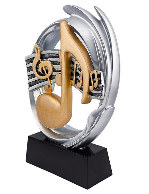 DRX019-BOX (12szt)  Statuetka MUZYKA - seria WOW !, odlew 3D, wysokość H-170mm, W-120mm - MUSIC