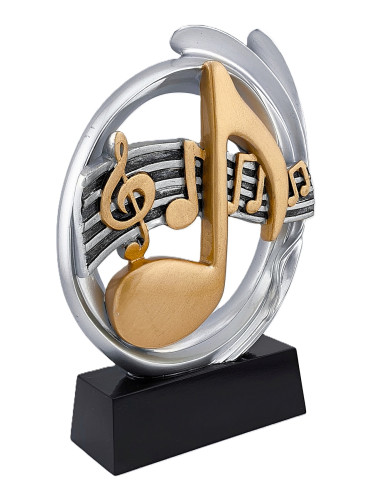 DRX019-BOX (12szt)  Statuetka MUZYKA - seria WOW !, odlew 3D, wysokość H-170mm, W-120mm - MUSIC