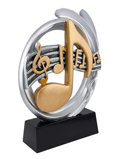 DRX019-BOX (12szt)  Statuetka MUZYKA - seria WOW !, odlew 3D, wysokość H-170mm, W-120mm - MUSIC