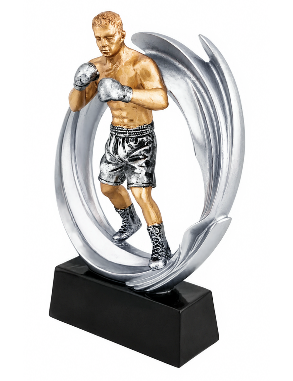 DRX022  Statuetka BOKS - seria WOW !, odlew 3D, wysokość H-170mm, W-120mm -BOXING
