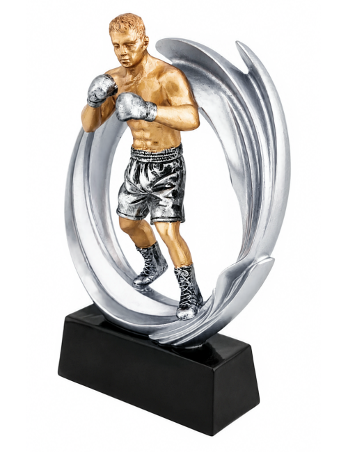 DRX022  Statuetka BOKS - seria WOW !, odlew 3D, wysokość H-170mm, W-120mm -BOXING