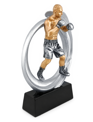 DRX022  Statuetka BOKS - seria WOW !, odlew 3D, wysokość H-170mm, W-120mm -BOXING