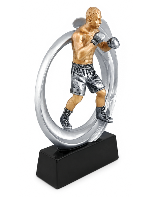 DRX022  Statuetka BOKS - seria WOW !, odlew 3D, wysokość H-170mm, W-120mm -BOXING