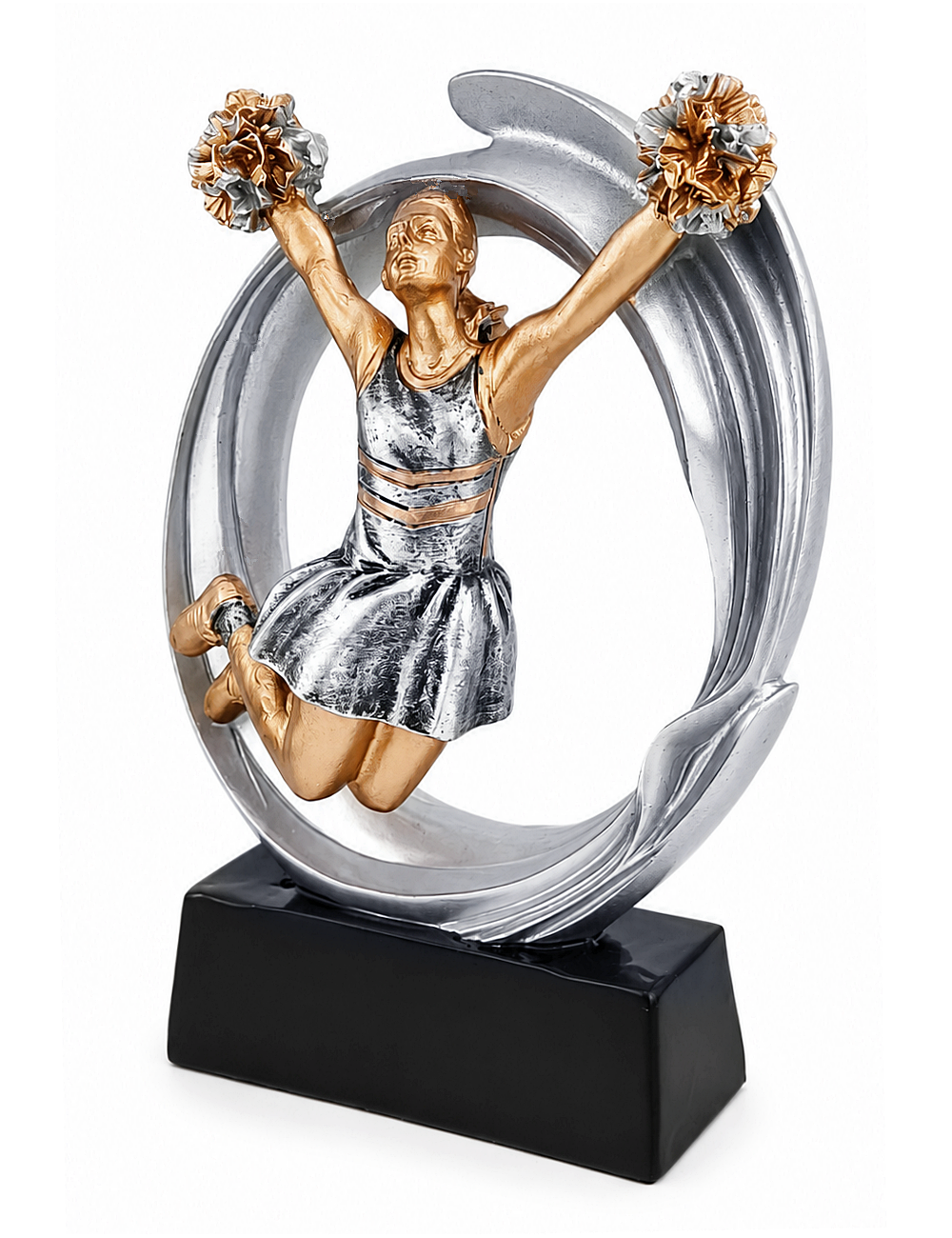 DRX023  Statuetka CHEERLEADERS - seria WOW !, odlew 3D, wysokość H-170mm, W-120mm -CHEERLEADERS
