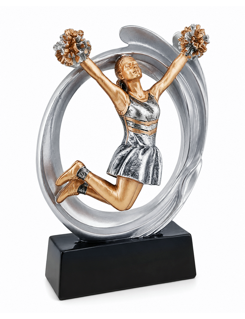 DRX023  Statuetka CHEERLEADERS - seria WOW !, odlew 3D, wysokość H-170mm, W-120mm -CHEERLEADERS