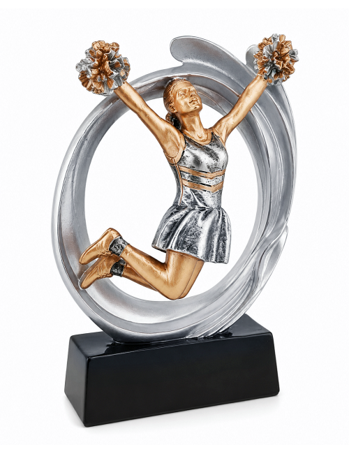 DRX023  Statuetka CHEERLEADERS - seria WOW !, odlew 3D, wysokość H-170mm, W-120mm -CHEERLEADERS