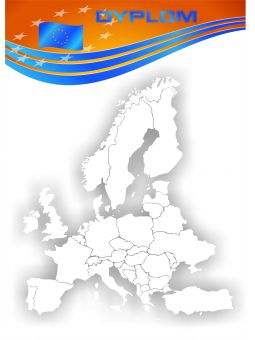 DYP 227 - FOLIOPAK - Dyplom papierowy 200g format A4  - OGÓLNY UNIA EUROP.