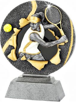 FGX1157  Statuetka odlewana seria X-ploid - tenis ziemny kobiet  R-155mm, H-200mm