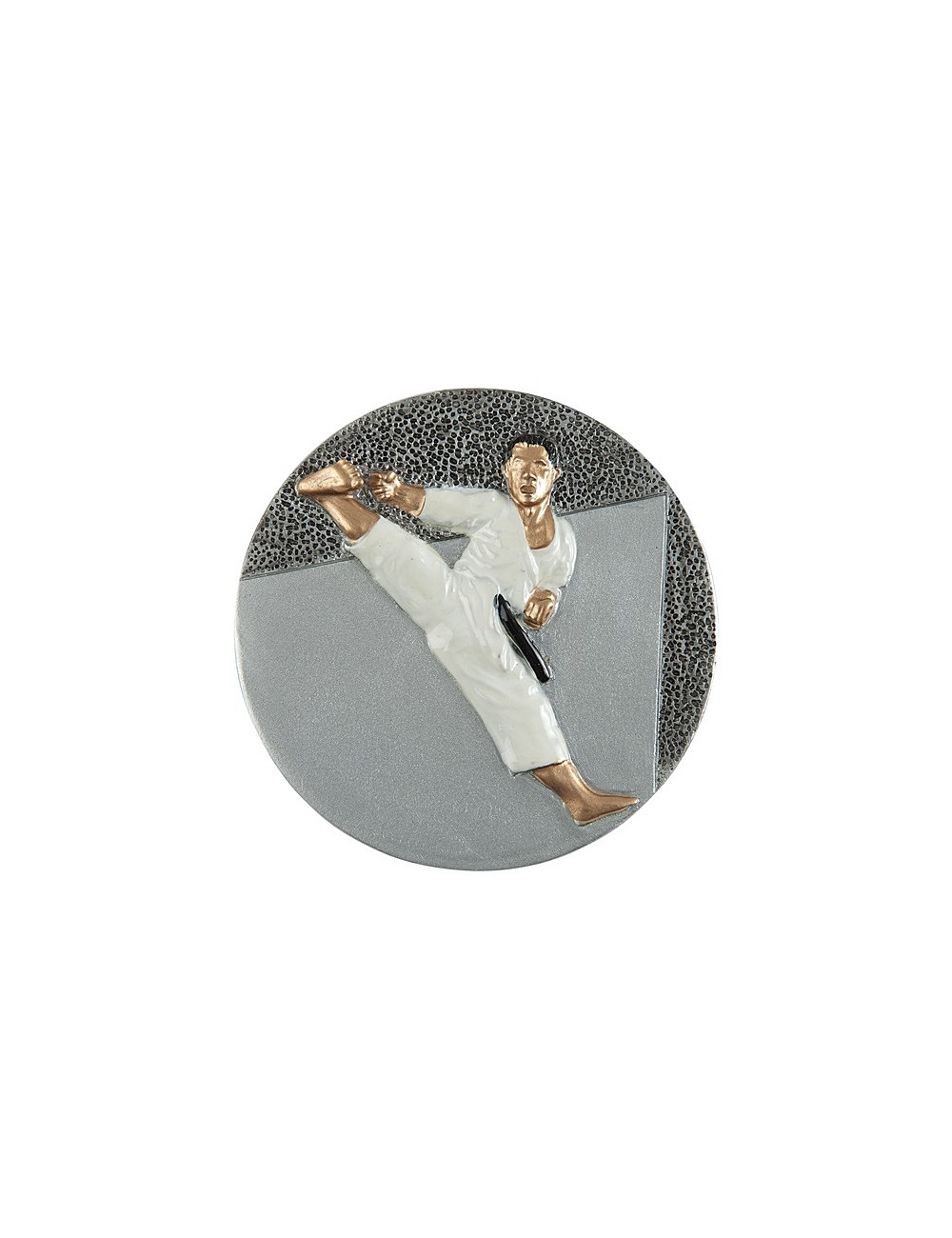 DX04 - Odlew-płaskorzeźba - karate - średnica 70mm