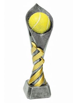 FTX044  Statuetka odlewana seria X-TOP - tenis ziemny W-75mm, H-250mm (tab.46/58x25 mm)