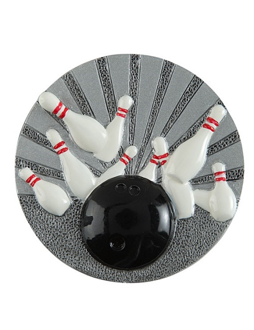 DX05 - Odlew-płaskorzeźba - bowling - średnica 70mm