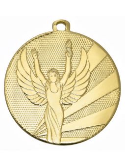 MDX007-G  Medal stalowy WIKTORIA, kolor złoty, średnica R-32mm