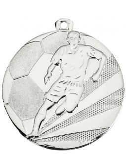MDX012-S   Medal stalowy - PIŁKA NOŻNA - kolor srebrny R-50mm