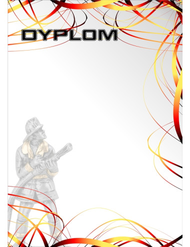 DYP 210  - FOLIOPAK (25szt) - Dyplom papierowy 200g format A4 - STRAŻAK