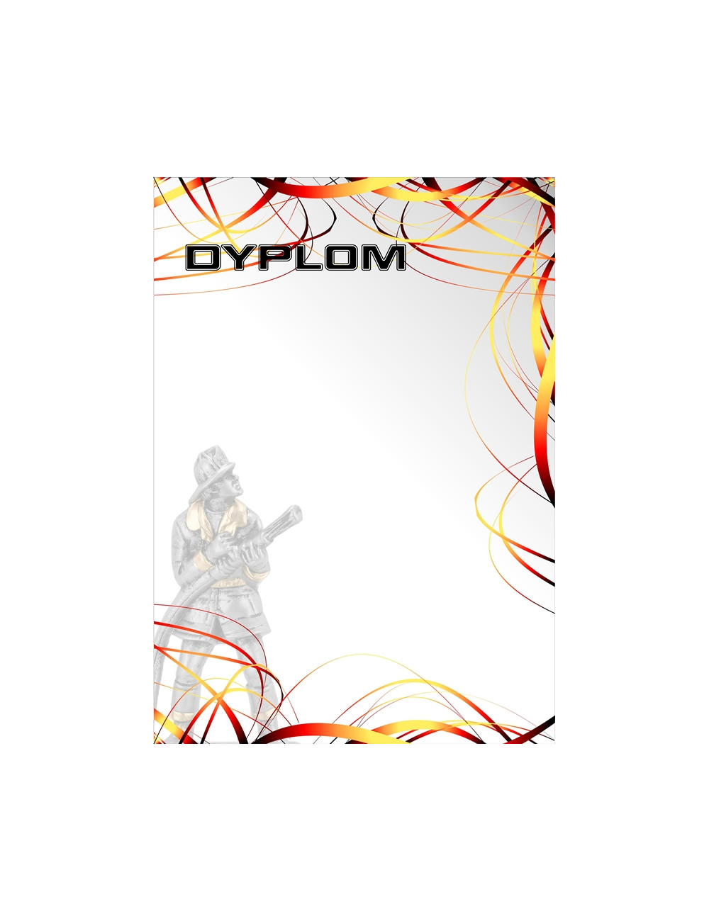 DYP 210  - FOLIOPAK (25szt) - Dyplom papierowy 200g format A4 - STRAŻAK