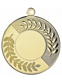 MDX102-G  Medal z miejscem na wklejkę kolor złoty R-50mm insert-25mm, gr. 2mm, IRON