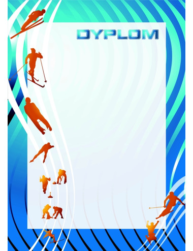 DYP 212 - FOLIOPAK (25szt) - Dyplom papierowy 200g format A4 - SPORTY ZIMOWE