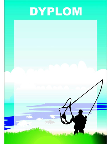 DYP 219  - FOLIOPAK (25szt) - Dyplom papierowy 200g format A4 - WĘDKARSTWO