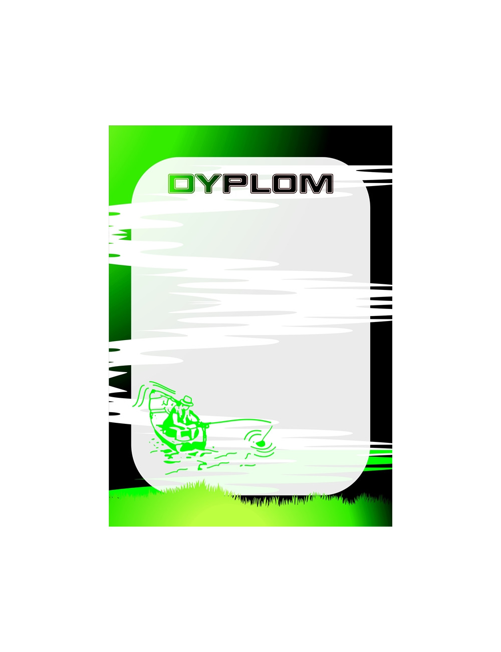 DYP 220 - FOLIOPAK (25szt) - Dyplom papierowy 200g format A4 - WĘDKARSTWO