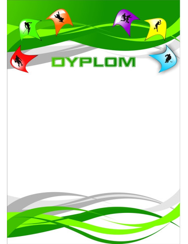 DYP 221 - FOLIOPAK (25szt) - Dyplom papierowy 200g format A4 - OGÓLNO SPORTOWY