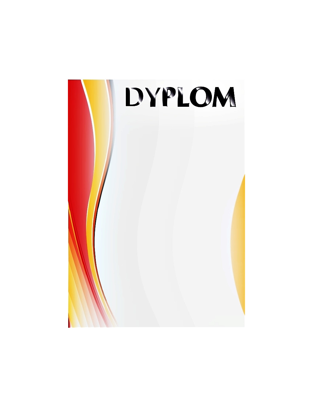 DYP 255 - FOLIOPAK (25szt) - Dyplom papierowy 200g format A4 - DYPLOM OGÓLNY