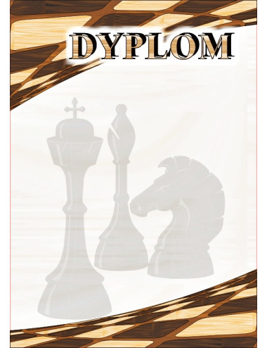 DYP 256 - FOLIOPAK (25szt) - Dyplom papierowy 200g format A4 - SZACHY